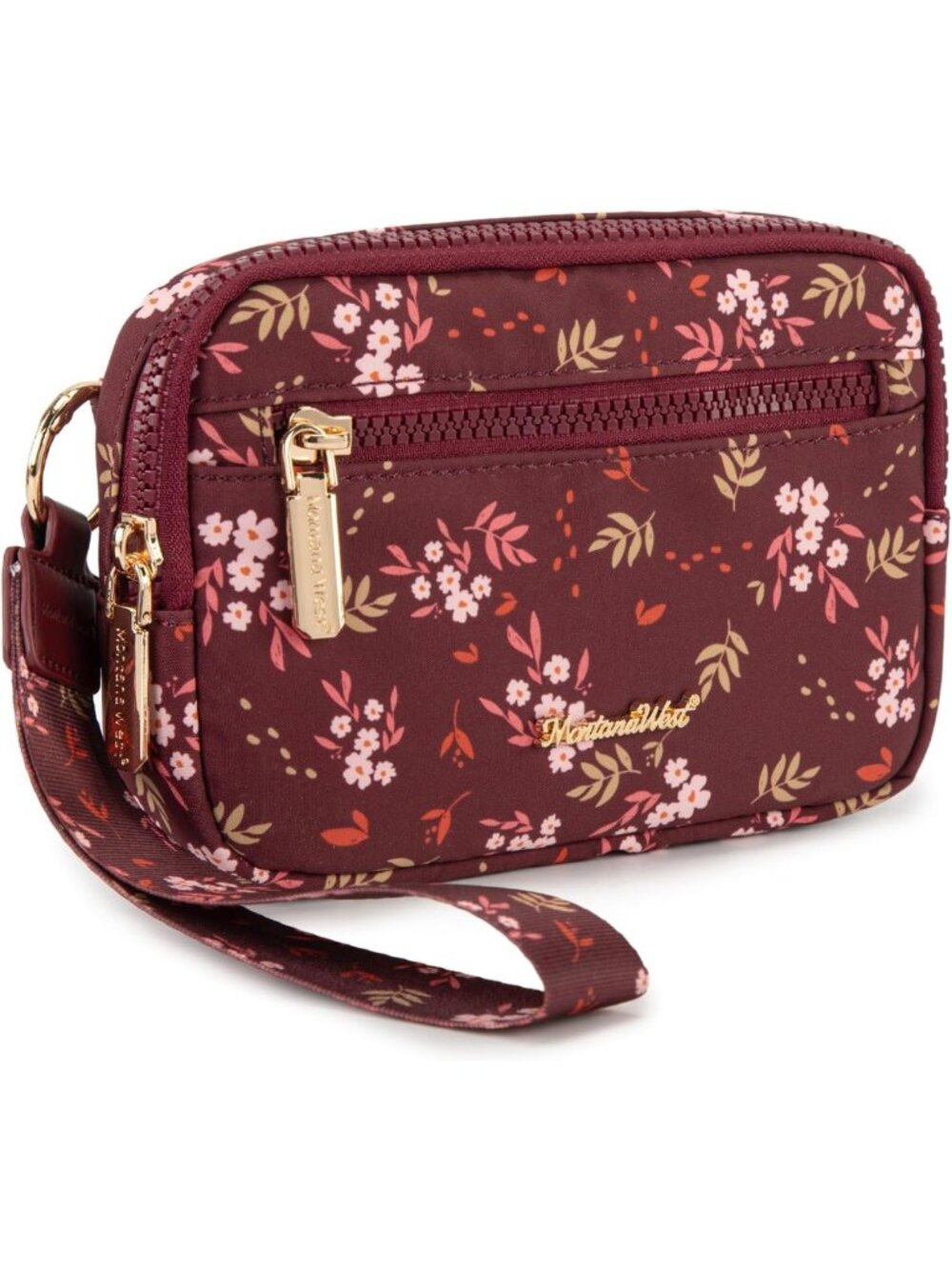 Stylish RFID Crossbody Phone Wallet - 3-Zip Wristlet Purse for Women